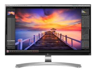LG 27UD88-W 27 LCD Monitor, White/Black/Silver
