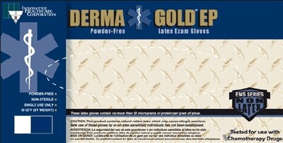 Innovative Dermagold Ep Ems Series Powder Free Natural Color Latex Gloves, Large, 500/Carton (103249CS)