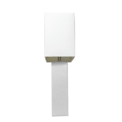 Elegant Designs Incandescent Leather Table Lamp, White (LT1025-WHT)