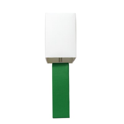 Elegant Designs Incandescent Leather Table Lamp, Green (LT1025-GRN)