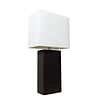 Elegant Designs Incandescent Leather Table Lamp, Black (LT1025-BLK)