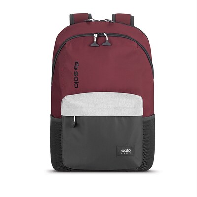 Solo New York Varsity League Backpack, Burgundy/Grey (VAR703-90)