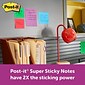 Post-it® Super Sticky Notes, 3" x 3", Playful Primaries Collection, 70 Sheets/Pad, 24 Pads/Pack (654-24SSAN-CP)