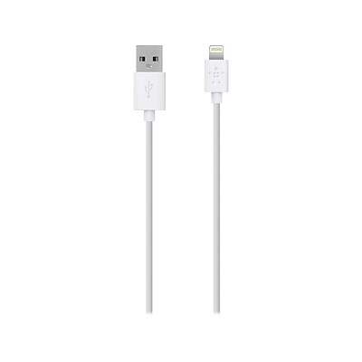 Belkin MIXIT Lightning USB Cable for iPhone/iPad/iPod Touch, White (F8J023BT3M-WHT)
