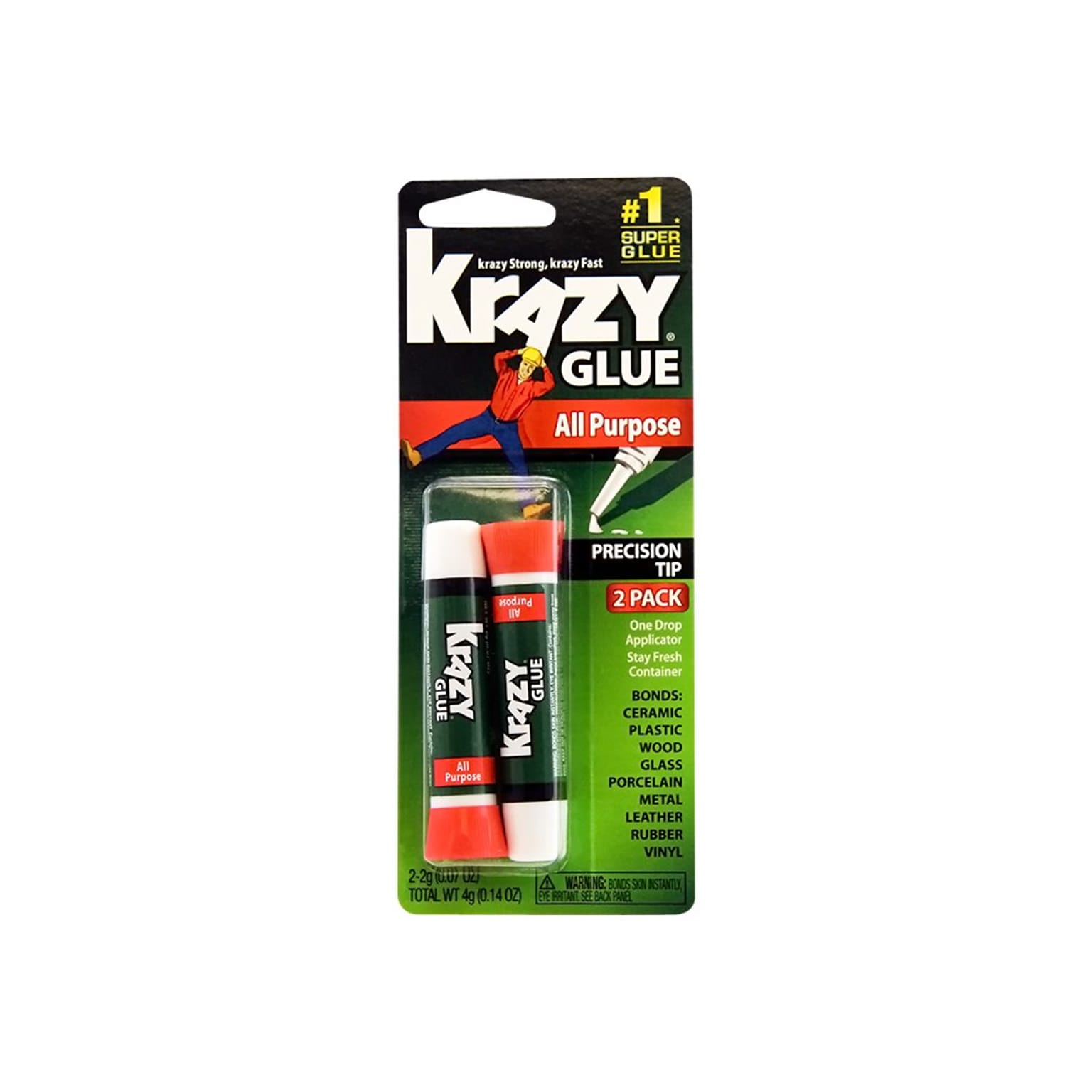 Krazy Glue All Purpose Super Glue, 0.07 oz., White (KG517)