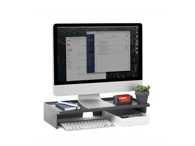 Poppin Monitor Stand, Dark Gray (105201)