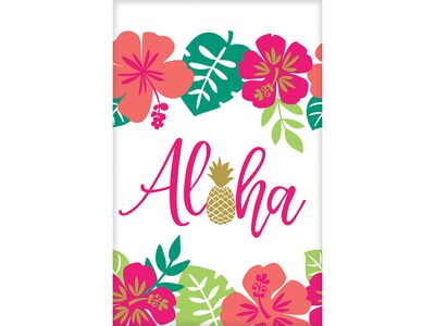 Amscan You Had Me At Aloha Holiday 53.93W x 78.74L Paper Table Cover, Multicolor, 3/Pack (571953)
