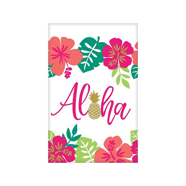 Amscan You Had Me At Aloha Holiday 53.93W x 78.74L Paper Table Cover, Multicolor, 3/Pack (571953)