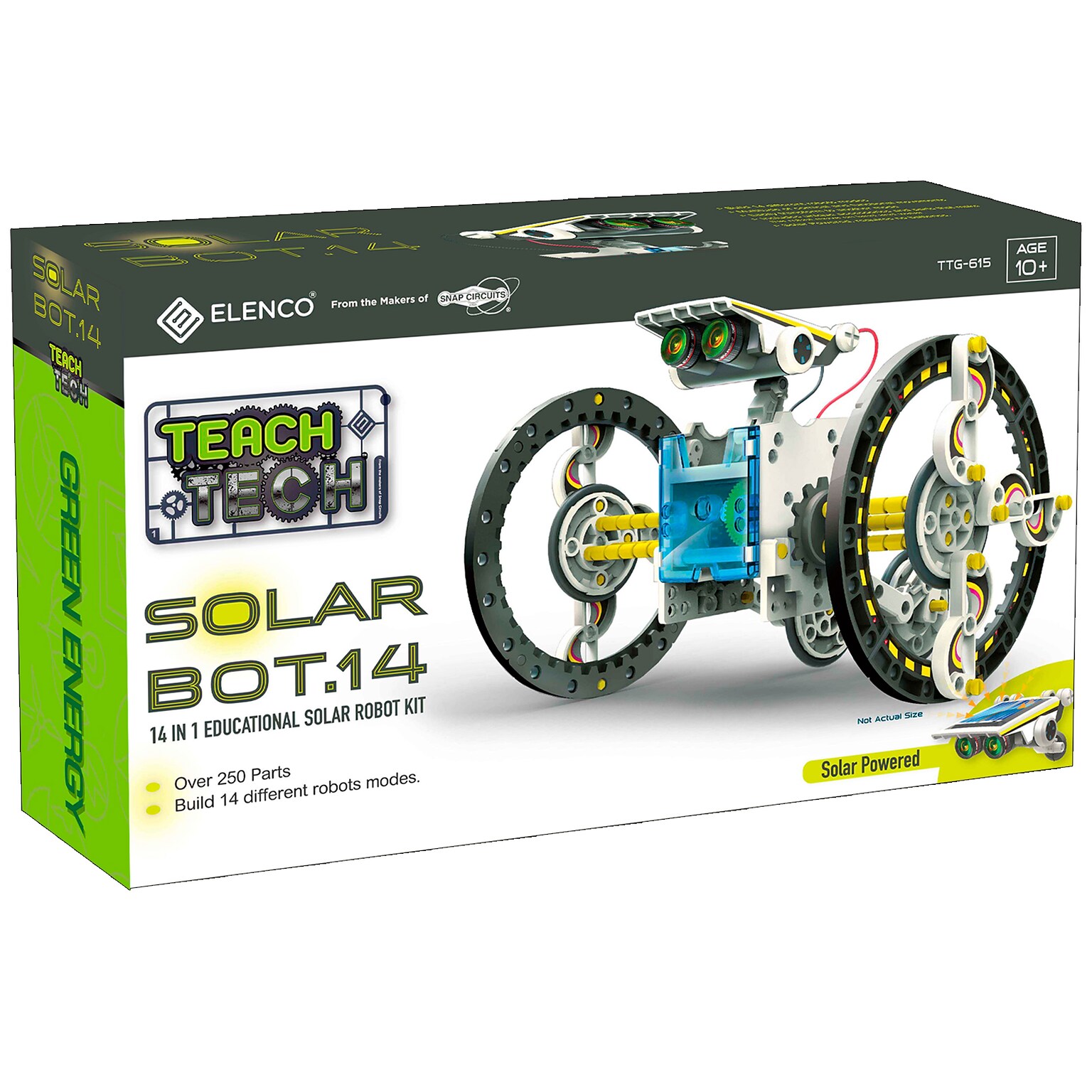 Elenco Teach Tech SolarBot.14 Solar Robot Kit, 250 Pieces (EE-TTG615)