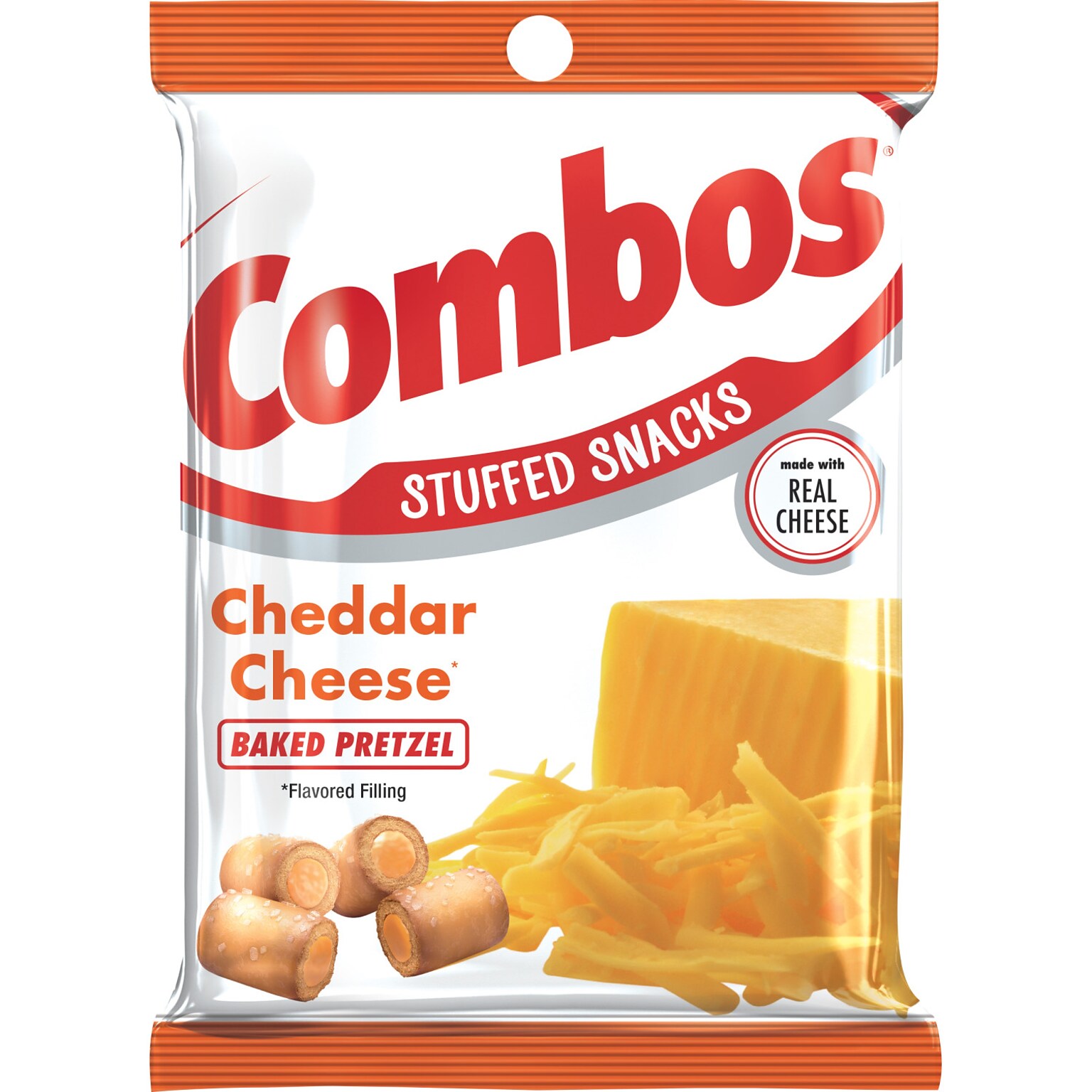 Combos Cheddar Cheese Pretzel Baked Snacks 6.3 oz. Bags, 12 Bags/Carton (42005)