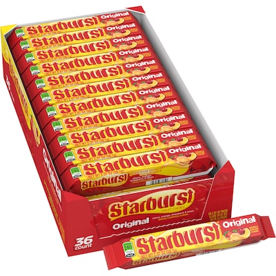 Starburst Original Fruit Chews Candy, 2.07 oz, 36/Box (MMM01151)