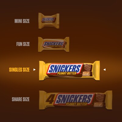 Snickers Peanut Butter Squared Chocolate Candy Bars, 1.78 oz, Pack of 18 (MMM39412)