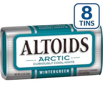 Altoids Arctic Sugar Free Wintergreen Mints, 9.6 oz., 8/Pack (209-00489)