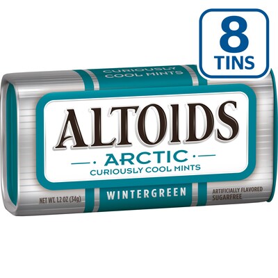 Altoids Arctic Sugar Free Wintergreen Mints, 9.6 oz., 8/Pack (209-00489)