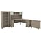 Bush Furniture Somerset 72W L Shaped Desk with Hutch, File Cabinet and Bookcase, Ash Gray (SET012AG)