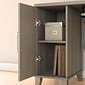 Bush Furniture Somerset 72W L Shaped Desk with Hutch and 5 Shelf Bookcase, Ash Gray (SET011AG)