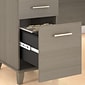 Bush Furniture Somerset 72"W 3 Position Sit to Stand L Shaped Desk with Hutch, Ash Gray (SET015AG)