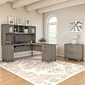 Bush Furniture Somerset 72W L Shaped Desk with Hutch and Lateral File Cabinet, Ash Gray (SET009AG)