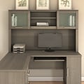 Bush Furniture Somerset 60W Hutch for L Shaped Desk, Ash Gray (WC81631)