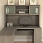 Bush Furniture Somerset 60"W Hutch for L Shaped Desk, Ash Gray (WC81631)