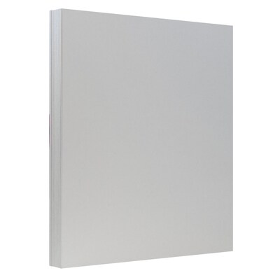 Jam Paper & Envelope Vellum Bristol Cardstock, 8.5 x 11, 50 per Pack, 110lb Grey