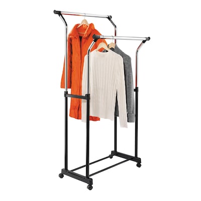 Honey Can Do Flared Adjustable Height Garment Rack, Chrome (GAR-09340)