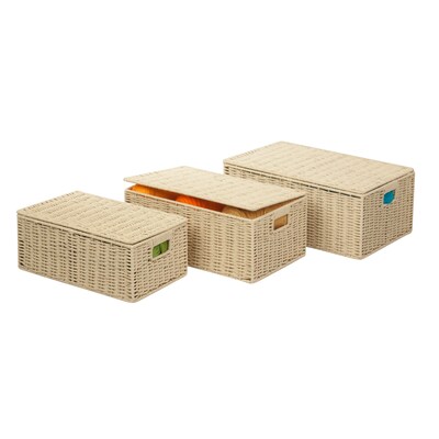 Honey Can Do Parchment Cord S/3 Boxes, Butter ( STO-03556 )