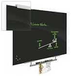 Best-Rite Visionary Magnetic Glass Dry Erase Whiteboard with Exo Tray System, 35.43 x 47.24, Black