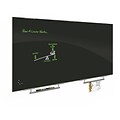 Best-Rite Black Visionary Magnetic Glass Dry Erase Whiteboard with Exo Tray System, 47.24 x 94.49, Black (84065-2X576)