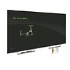 Best-Rite Black Visionary Magnetic Glass Dry Erase Whiteboard with Exo Tray System, 47.24 x 94.49,