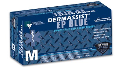 Innovative Ep Blue Powder-Free Latex Medical Exam Gloves, M, 500/Carton (103253CS)