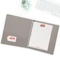 JAM Paper Designders 1" 3-Ring Flexible Poly Binders, Smoke Gray (751T1SM)