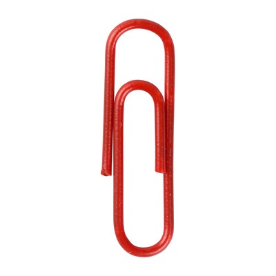 JAM Paper Small Paper Clips, Red, 100/Pack (2185200)