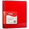 JAM Paper Designders 1 3-Ring Flexible Poly Binder, Red Glass Twill (751T1RE)