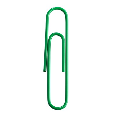 JAM Paper Jumbo Paper Clips, Green, 75/Pack (42186878)