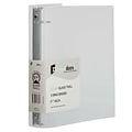 JAM Paper 1 1/2 3-Ring Flexible Poly Binders, Clear Glass Twill (762T15CL)