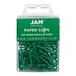 JAM Paper Small Paper Clips, Green, 100/Pack (2183752)