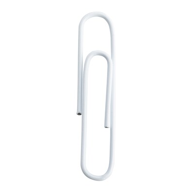 JAM Paper Jumbo Paper Clips, White, 75/Pack (2184934)