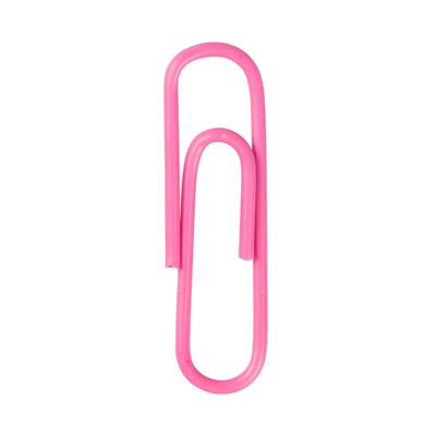 JAM Paper Small Paper Clips, Pink, 100/Pack (42186872)