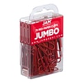 JAM Paper Jumbo Paper Clips, Red, 75/Pack (2183754)