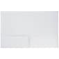 JAM Paper Glossy 2 Pocket Presentation Folder, White, 6/Pack (385GWHA)