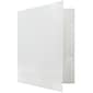 JAM PAPER Glossy Two Pocket Presentation Folder, White, 50/Box (385GWHC)