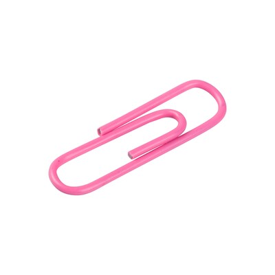 JAM Paper Small Paper Clips, Pink, 100/Pack (42186872)