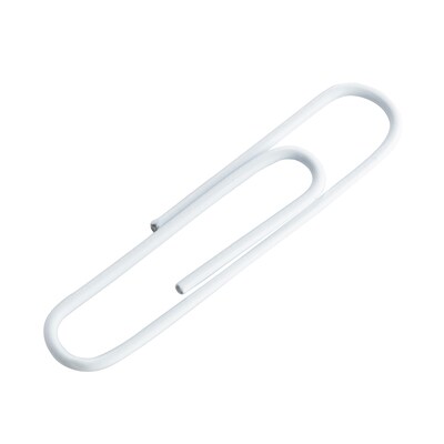 JAM Paper Jumbo Paper Clips, White, 75/Pack (2184934)