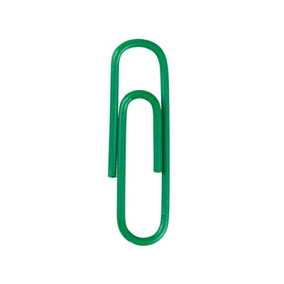 JAM Paper Small Paper Clips, Green, 100/Pack (2183752)