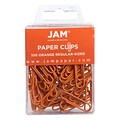 JAM PAPER Standard 1 Paper Clips, Orange, 1/Pack (4218687)