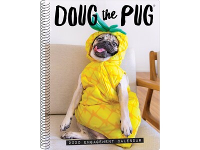 2020 Willow Creek 7 x 8.66 Planner, Doug the Pug, Multi Colors (09291)