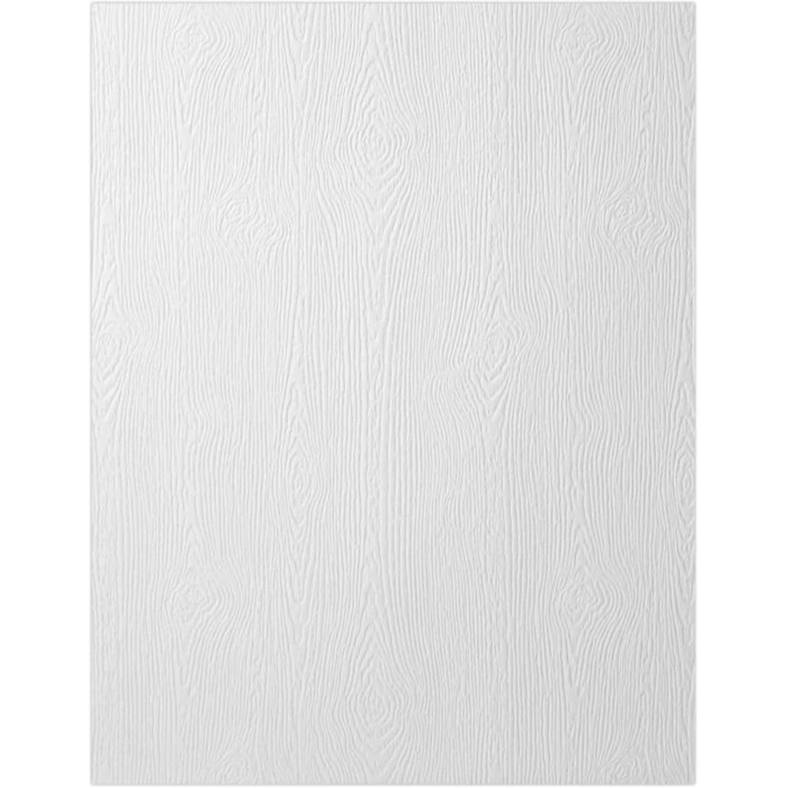 LUX 8 1/2 x 14 Cardstock 50/Pack, White Birch Woodgrain (81214-C-S02-50)