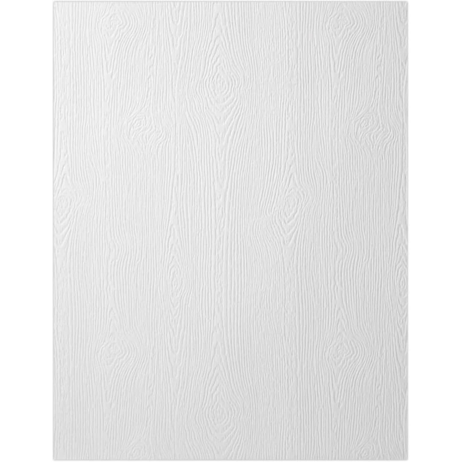 LUX 110 lb. Cardstock Paper, 8.5 x 14, White Birch Woodgrain, 250 Sheets/Pack (81214-C-S02-250)