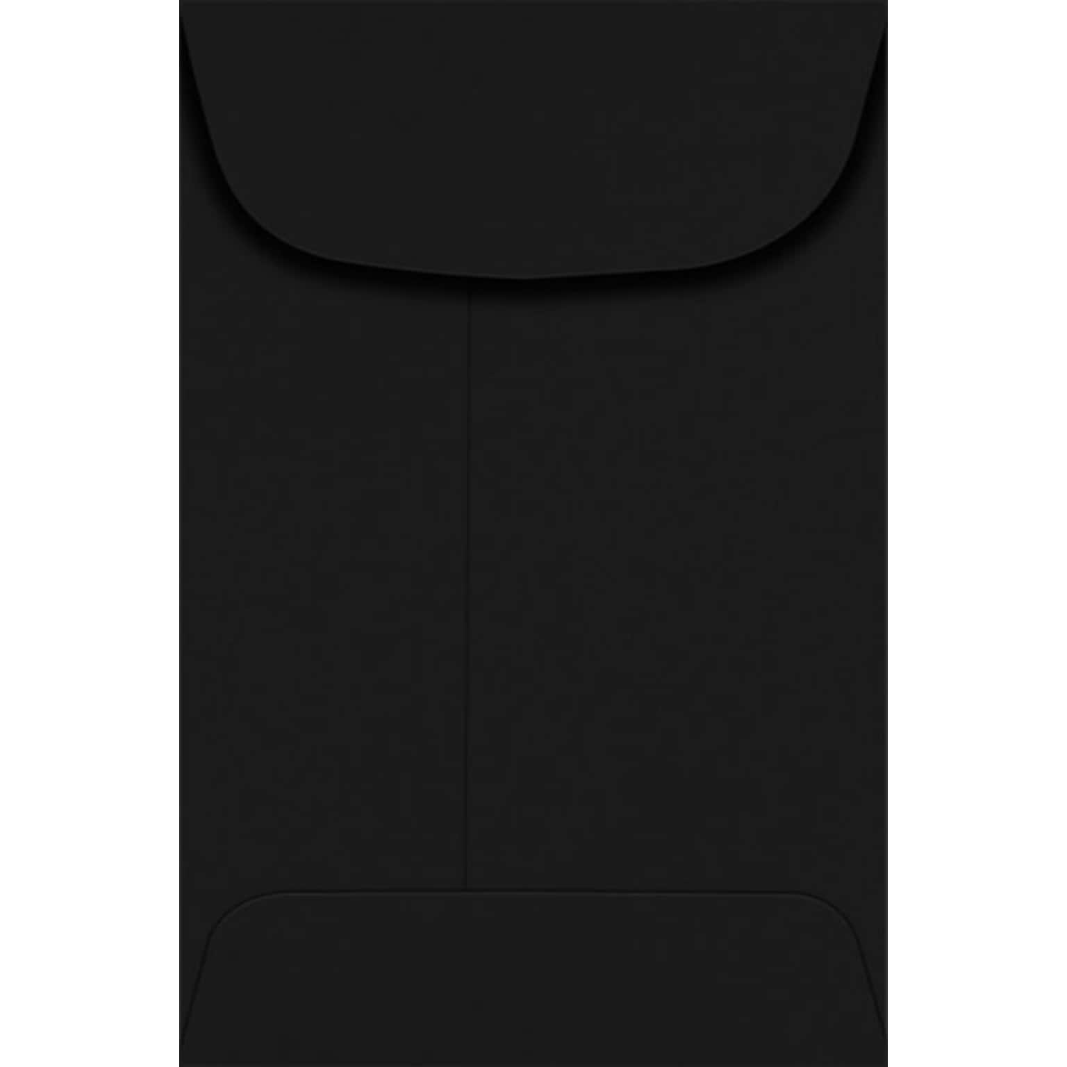 LUX #4 Coin Envelopes (3 x 4 1/2) - Midnight Black 250/Pack, 80lb. Midnight Black (LUX-4CO-B-250)